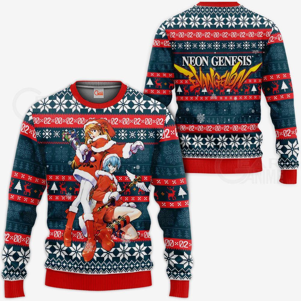 1113 AOP Neon Genesis Evangelion Ugly Sweater VA 3 MK sweatshirt F 2BB - Evangelion Shop