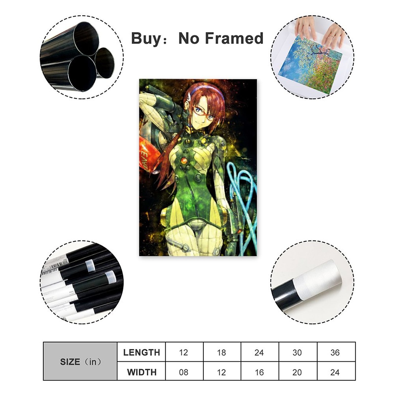 Anime Evangelion Girl MakinamiCanvas Painting Wall Art Posters and Prints Wall Pictures for Living Room Decoration 1 - Evangelion Shop