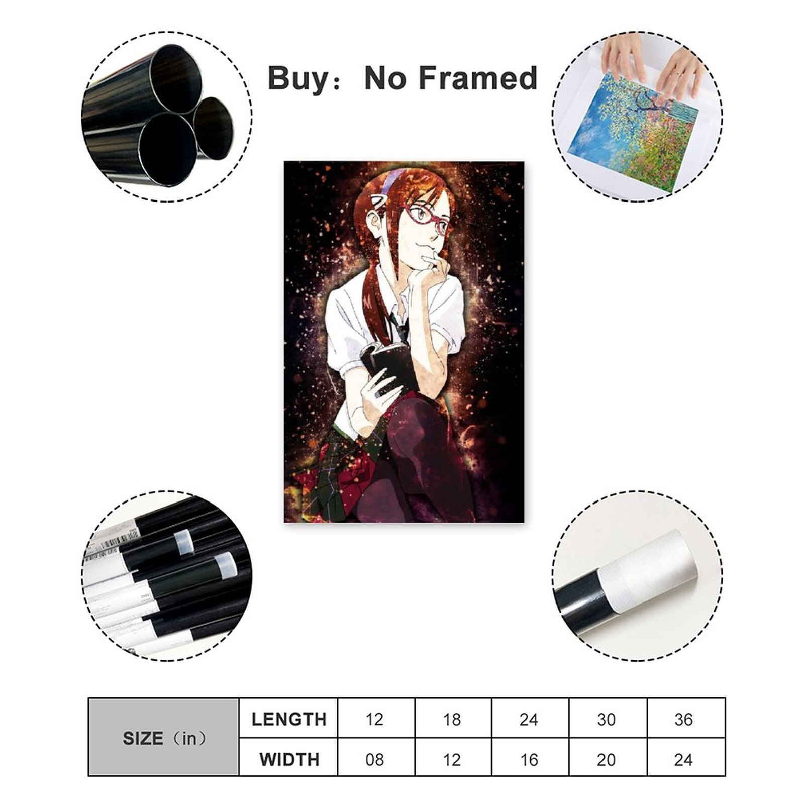 Anime Evangelion Makinami GirlCanvas Painting Wall Art Posters and Prints Wall Pictures for Living Room Decoration 1 - Evangelion Shop
