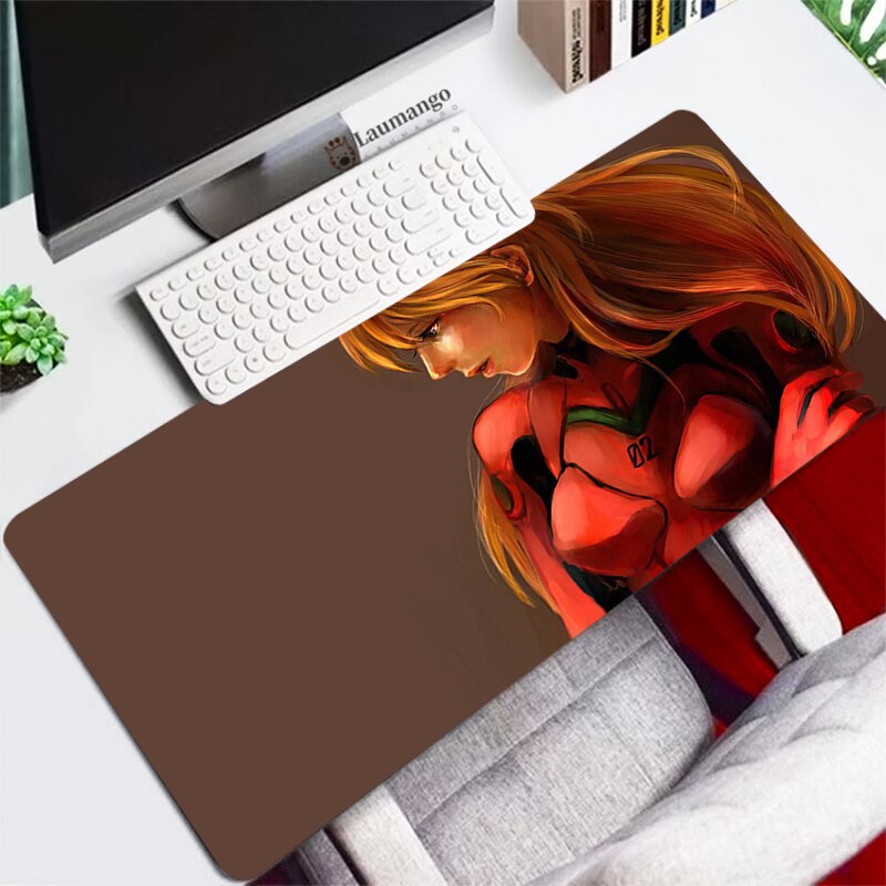 Evangelion Mouse Pad gaming accessories Persian Carpet Large Rubber Speed Laptop Mini Pc Gamer Keyboard Table 2 - Evangelion Shop