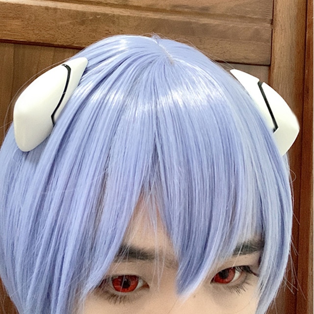 High Quality Anime EVA Short Light Blue Hair Ayanami Rei Heat Resistant Wig Cosplay Headwear - Evangelion Shop