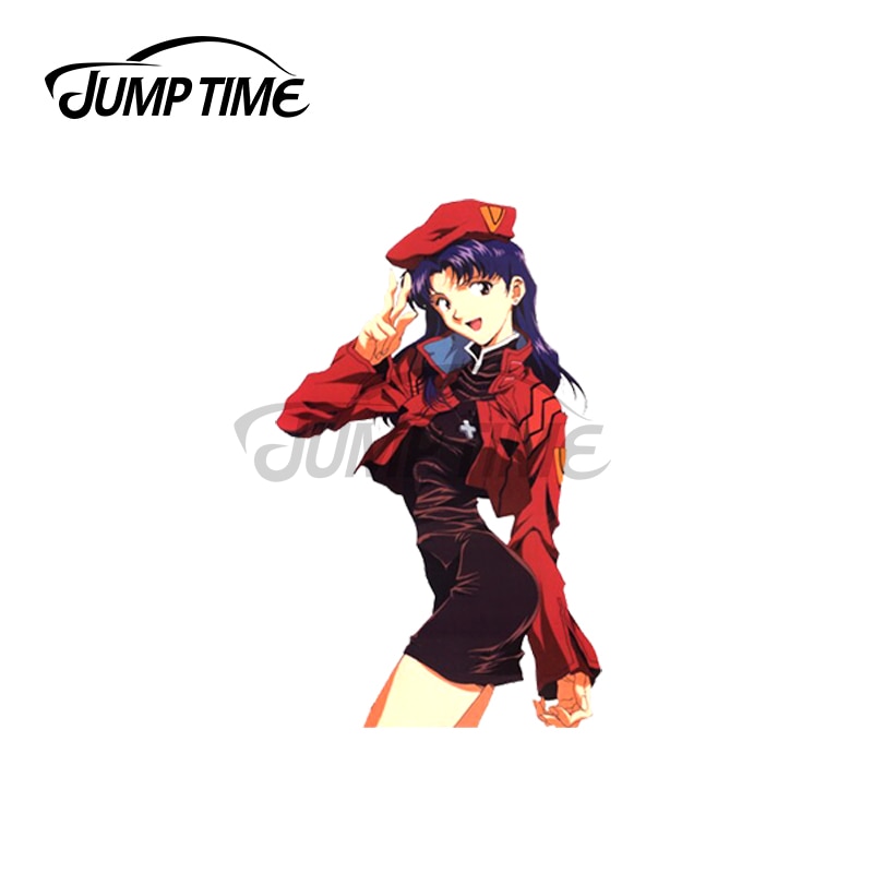 Jump Time 13 x 5 8cm Car Stickers and Decals For Misato Katsuragi Kawii Girl Creative - Evangelion Shop