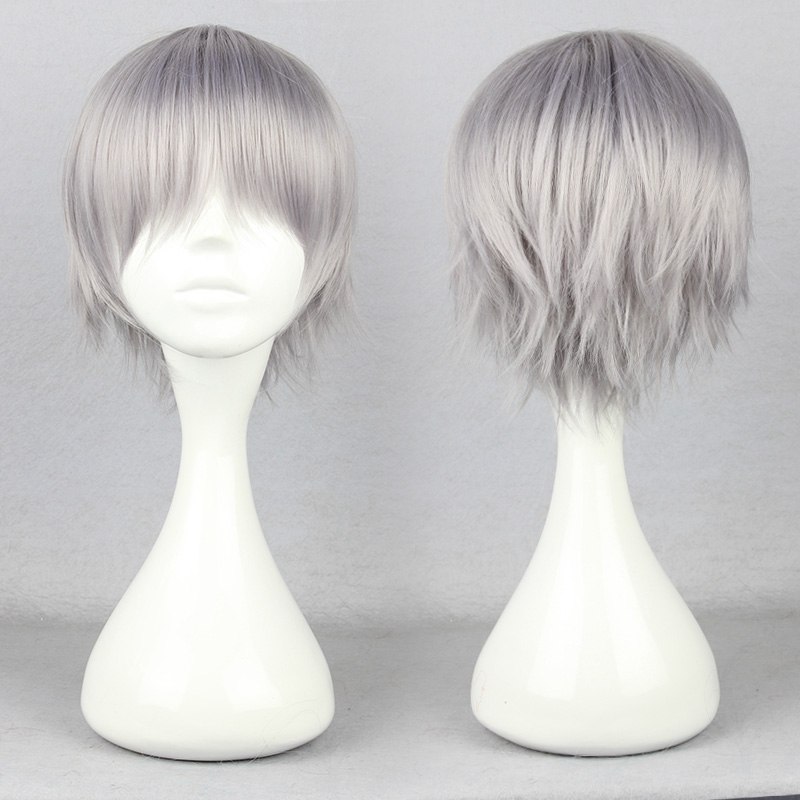 Nagisa Kaworu Hair Neon Genesis Evangelion Hair Nagisa Kaworu Cosplay Hair Gray Mens Neon Genesis Evangelion - Evangelion Shop