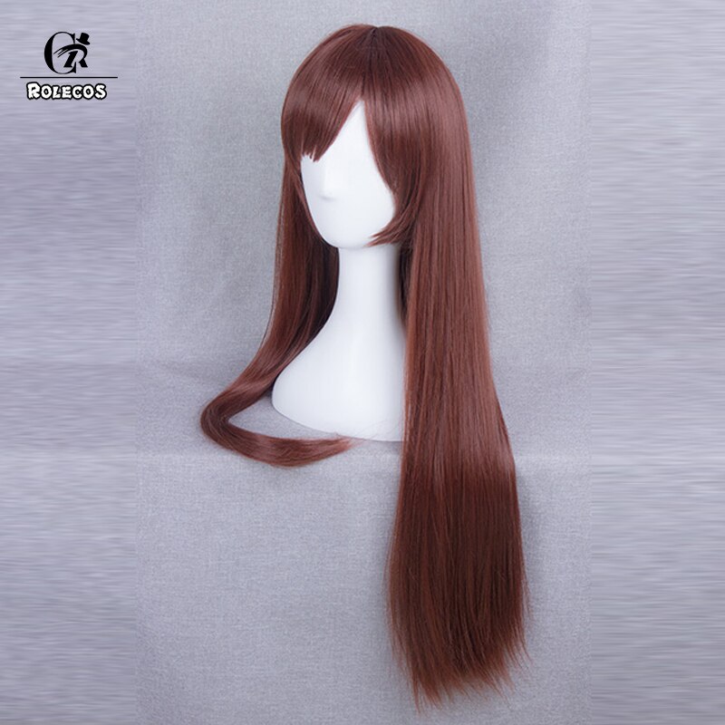 ROLECOS Anime EVA Cosplay Makinami Mari Wigs Long Red brown Heat Resistant Synthetic Hair Perucas Cosplay 2 - Evangelion Shop