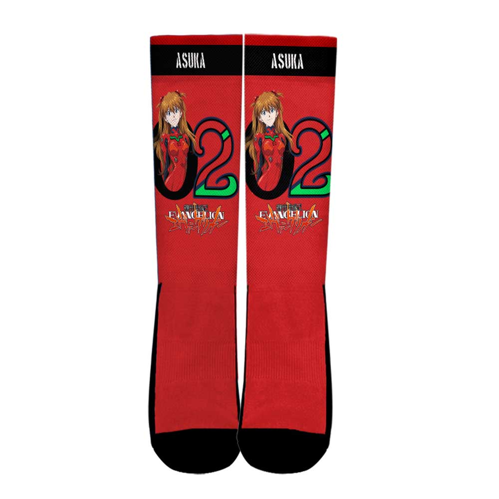 neon genesis evangelion asuka socks anime custom socks pt10 gearanime 2 - Evangelion Shop