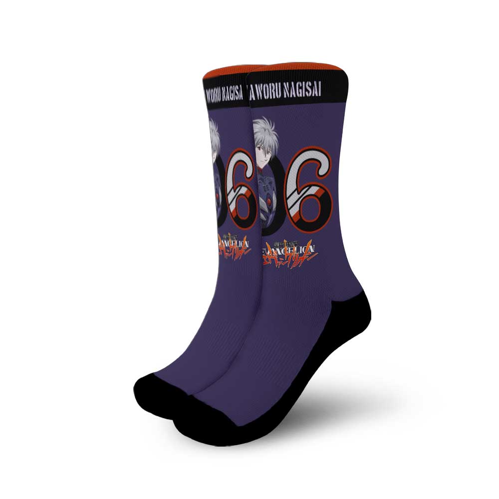 neon genesis evangelion kaworu nagisa socks anime custom socks pt10 gearanime - Evangelion Shop