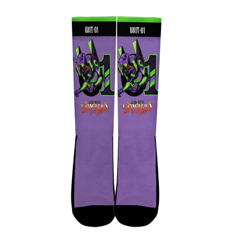 neon genesis evangelion unit 01 socks anime custom socks pt10 gearanime 2 - Evangelion Shop