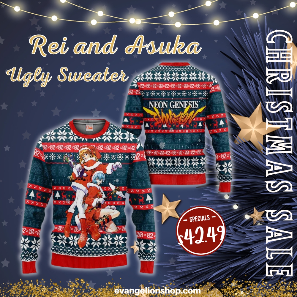 ugly christmas sweater neon - Evangelion Shop