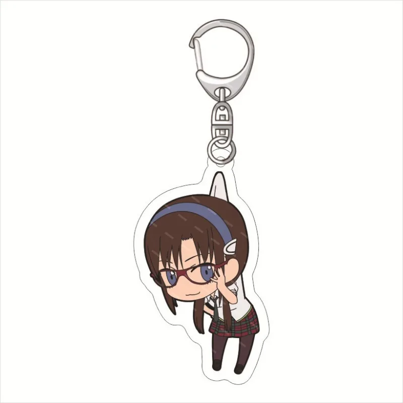 1Pcs Anime Evangelion EVA Acrylic Keychain Cute Ikari Shinji Asuka Rei Ayanami Bag Pendant Keyring Charm 4 - Evangelion Shop