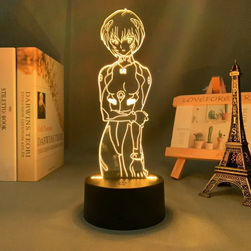 Neon Genesis Evangelion Ayanami Rei Nagisa Kaworu Asuka figure decoration bedroom night use remote control switch - Evangelion Shop